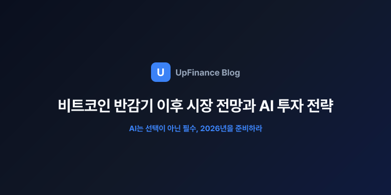 비트코인 반감기 이후 시장 전망과 AI 투자 전략을 보여주는 차트